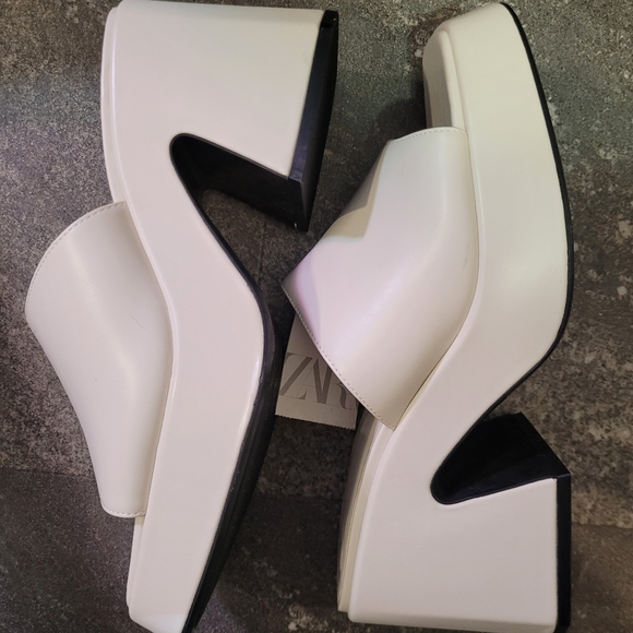 White Zara Heels - Picture 1 of 3